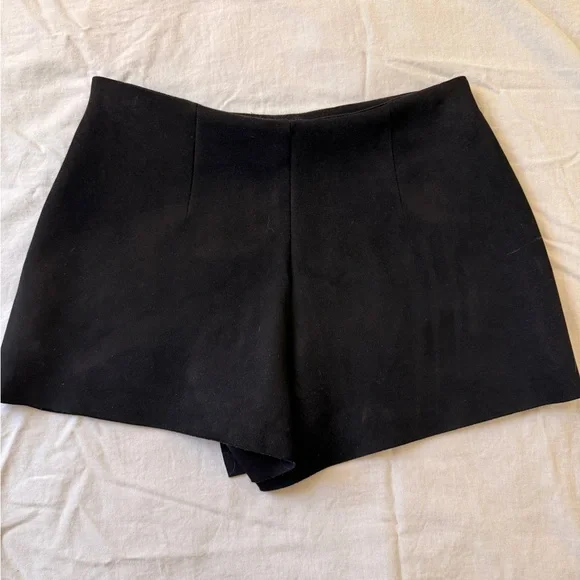 Zara Elegant Suede Feeling Black Skort - Picture 7 of 7
